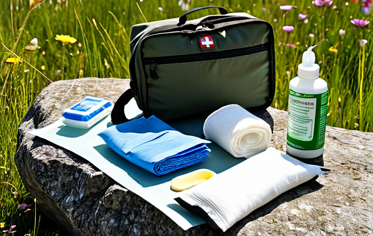 고산지대 생존법 - Mountain First Aid Kit**

"A neatly organized first aid kit specifically for mountain hiking, displa...