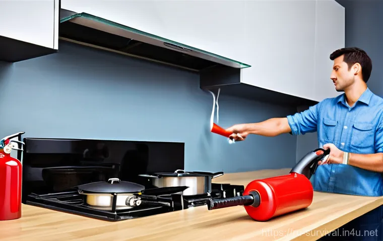 재난 발생 시 가정용 화재 대처법 - **Prompt 2: Proactive Home Safety Check with Smoke Detector**
    A responsible adult woman is stand...